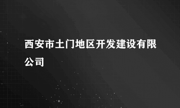 西安市土门地区开发建设有限公司