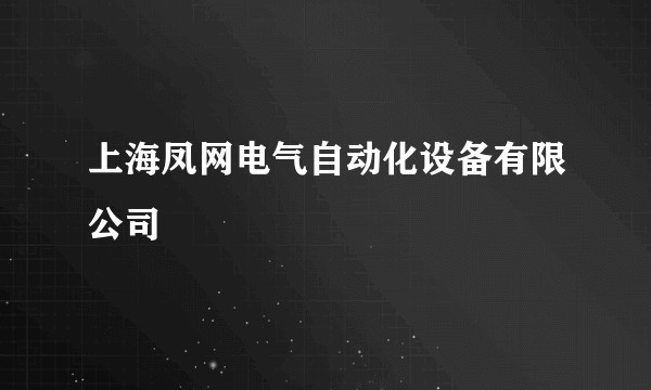 上海凤网电气自动化设备有限公司
