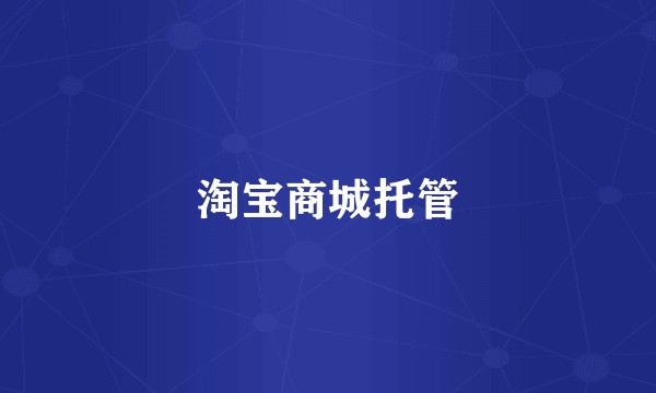 淘宝商城托管