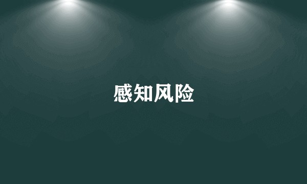 感知风险