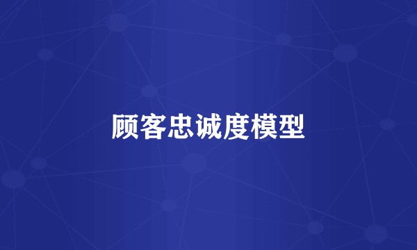 顾客忠诚度模型