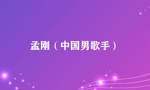 孟刚（中国男歌手）
