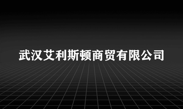武汉艾利斯顿商贸有限公司