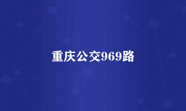 重庆公交969路