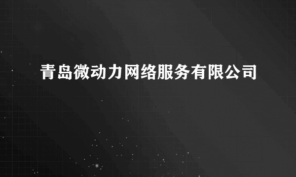 青岛微动力网络服务有限公司