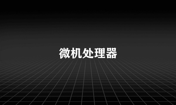 微机处理器