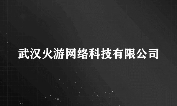 武汉火游网络科技有限公司