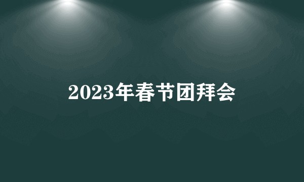 2023年春节团拜会