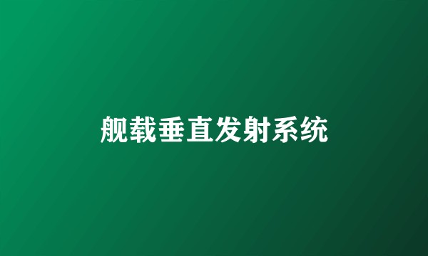舰载垂直发射系统