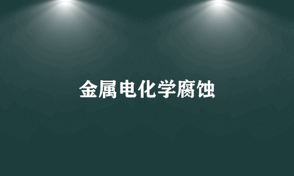 金属电化学腐蚀