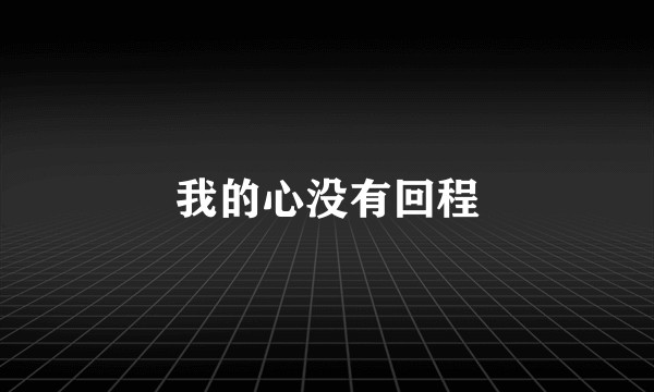 我的心没有回程