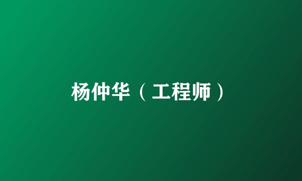 杨仲华（工程师）