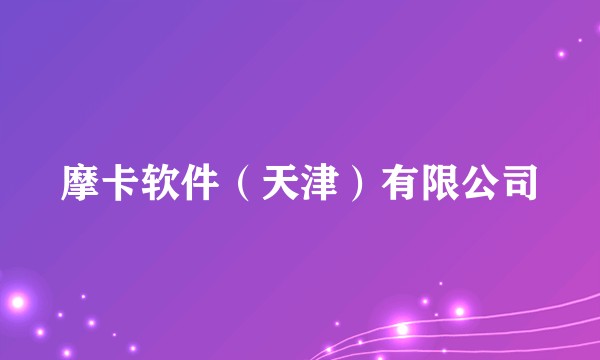 摩卡软件（天津）有限公司