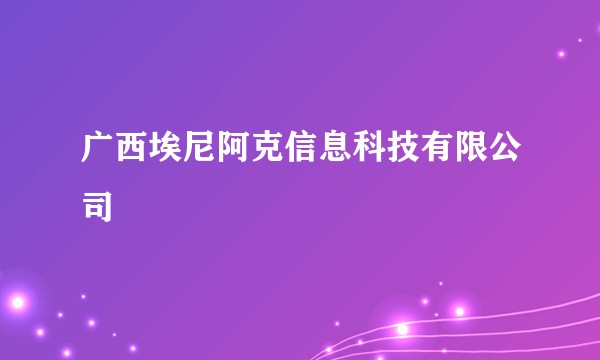 广西埃尼阿克信息科技有限公司