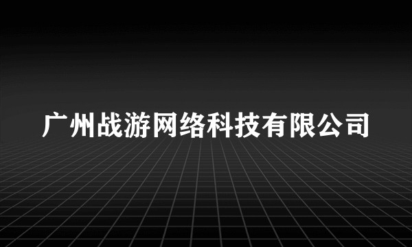 广州战游网络科技有限公司