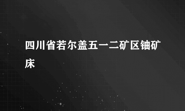 四川省若尔盖五一二矿区铀矿床