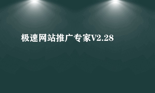极速网站推广专家V2.28