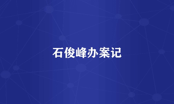 石俊峰办案记