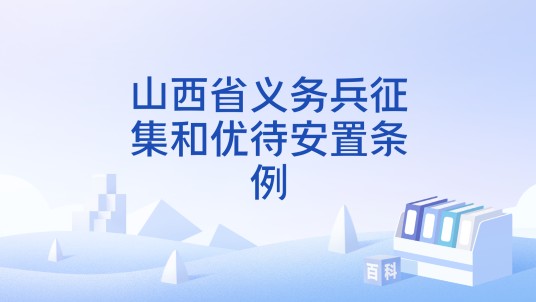 山西省义务兵征集和优待安置条例
