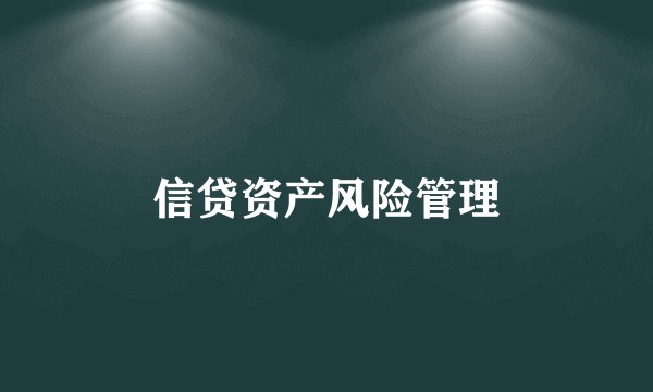 信贷资产风险管理