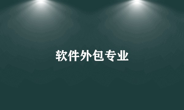 软件外包专业