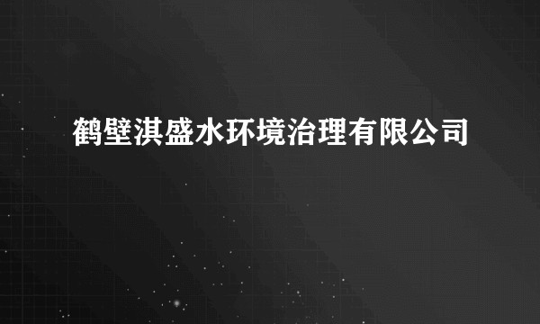 鹤壁淇盛水环境治理有限公司