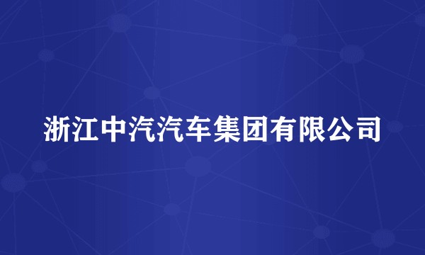 浙江中汽汽车集团有限公司