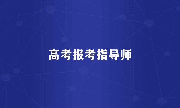 高考报考指导师