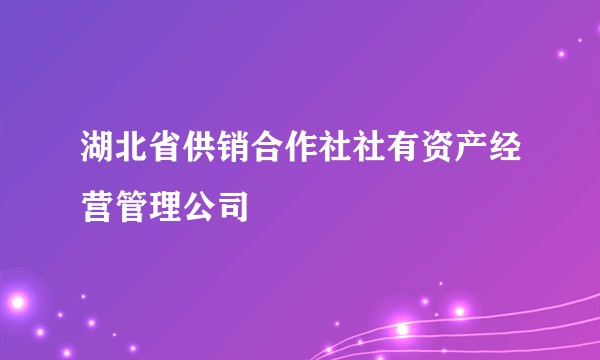 湖北省供销合作社社有资产经营管理公司