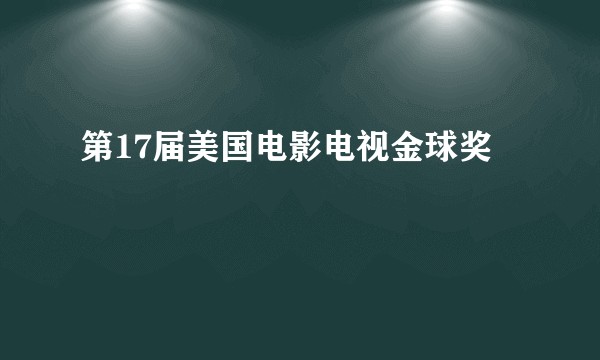 第17届美国电影电视金球奖