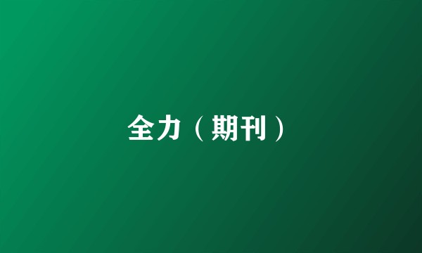 全力（期刊）