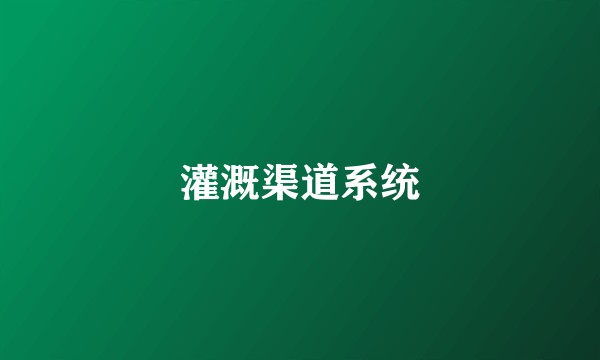 灌溉渠道系统
