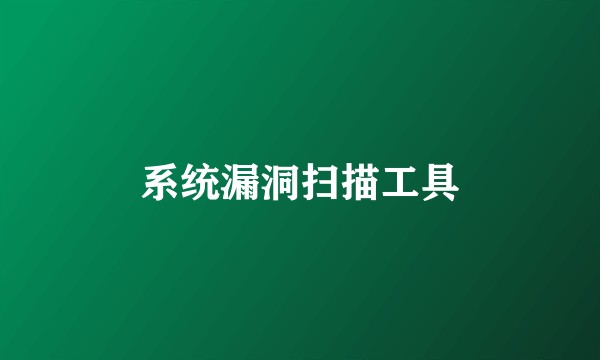 系统漏洞扫描工具