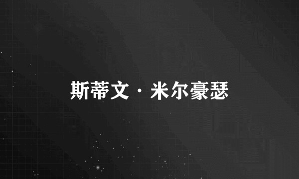 斯蒂文·米尔豪瑟