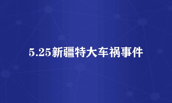 5.25新疆特大车祸事件