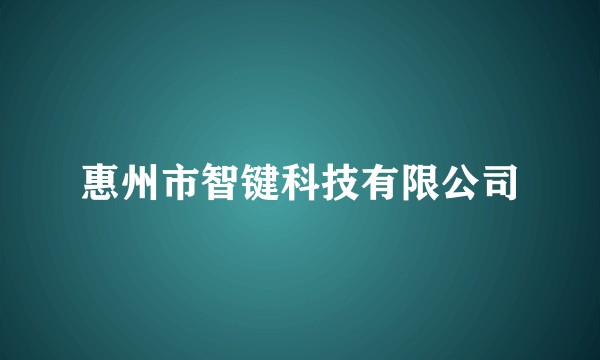 惠州市智键科技有限公司