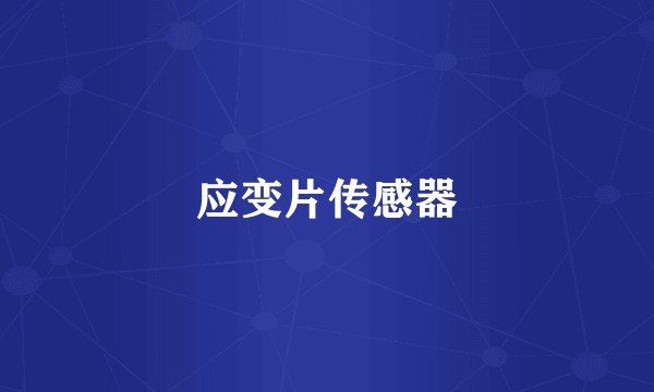 应变片传感器