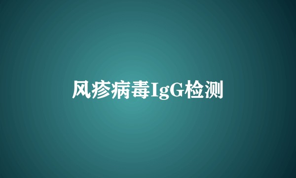 风疹病毒IgG检测