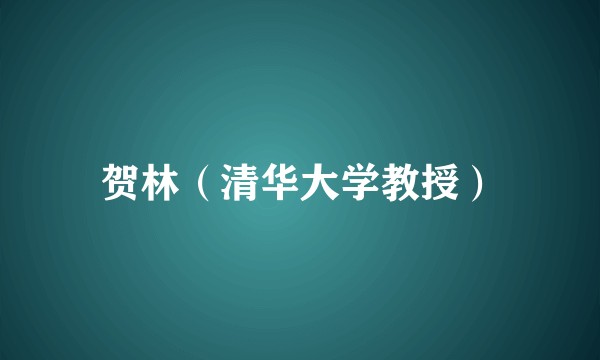 贺林（清华大学教授）