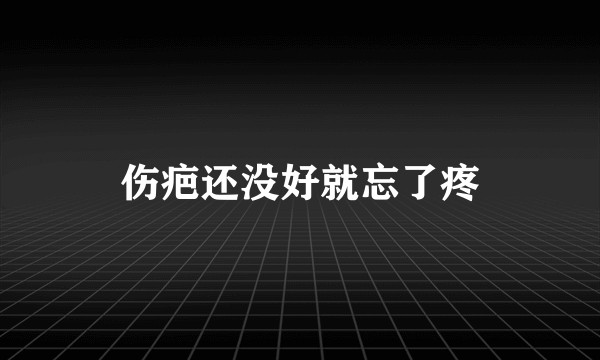 伤疤还没好就忘了疼