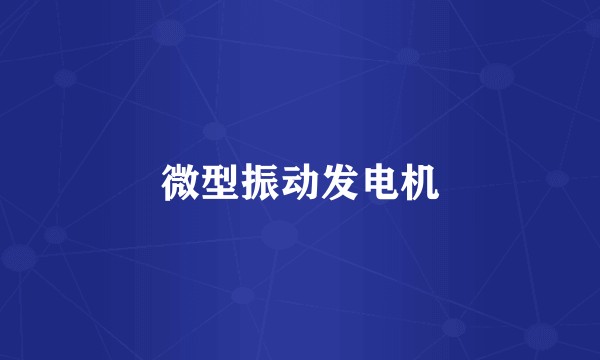 微型振动发电机