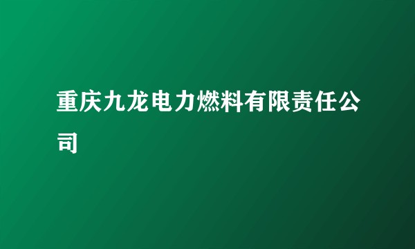 重庆九龙电力燃料有限责任公司