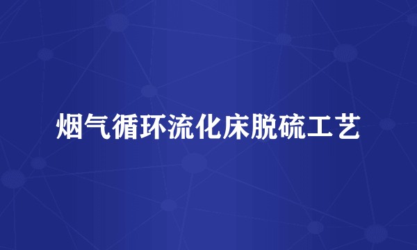 烟气循环流化床脱硫工艺