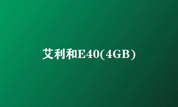 艾利和E40(4GB)