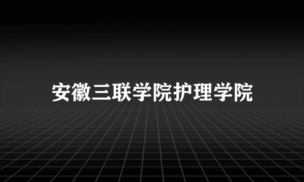安徽三联学院护理学院