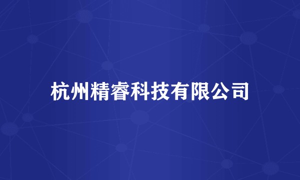 杭州精睿科技有限公司
