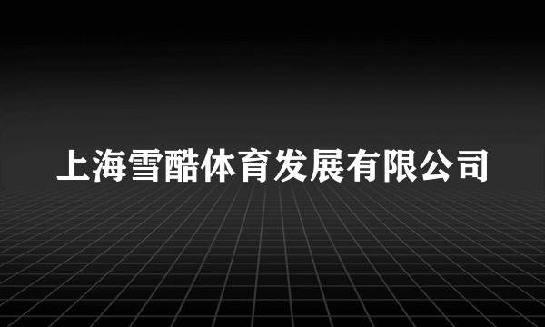 上海雪酷体育发展有限公司