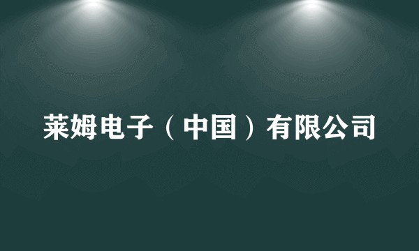 莱姆电子（中国）有限公司