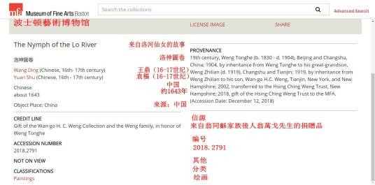 洛神赋图（美国波士顿艺术博物馆藏明临《洛神赋图》）