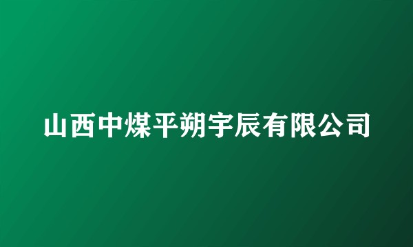山西中煤平朔宇辰有限公司